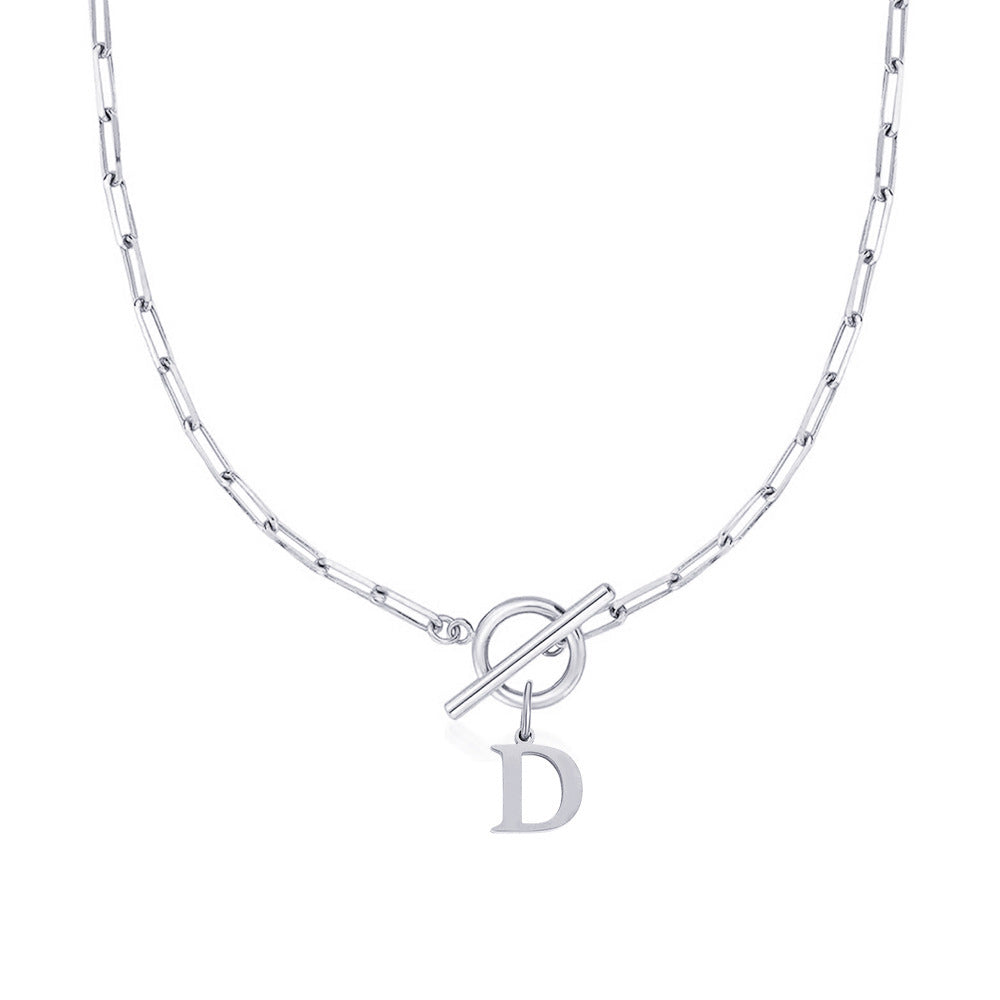 Ketting | Initial Letter | Paperclip Chain | Goud | Trendy