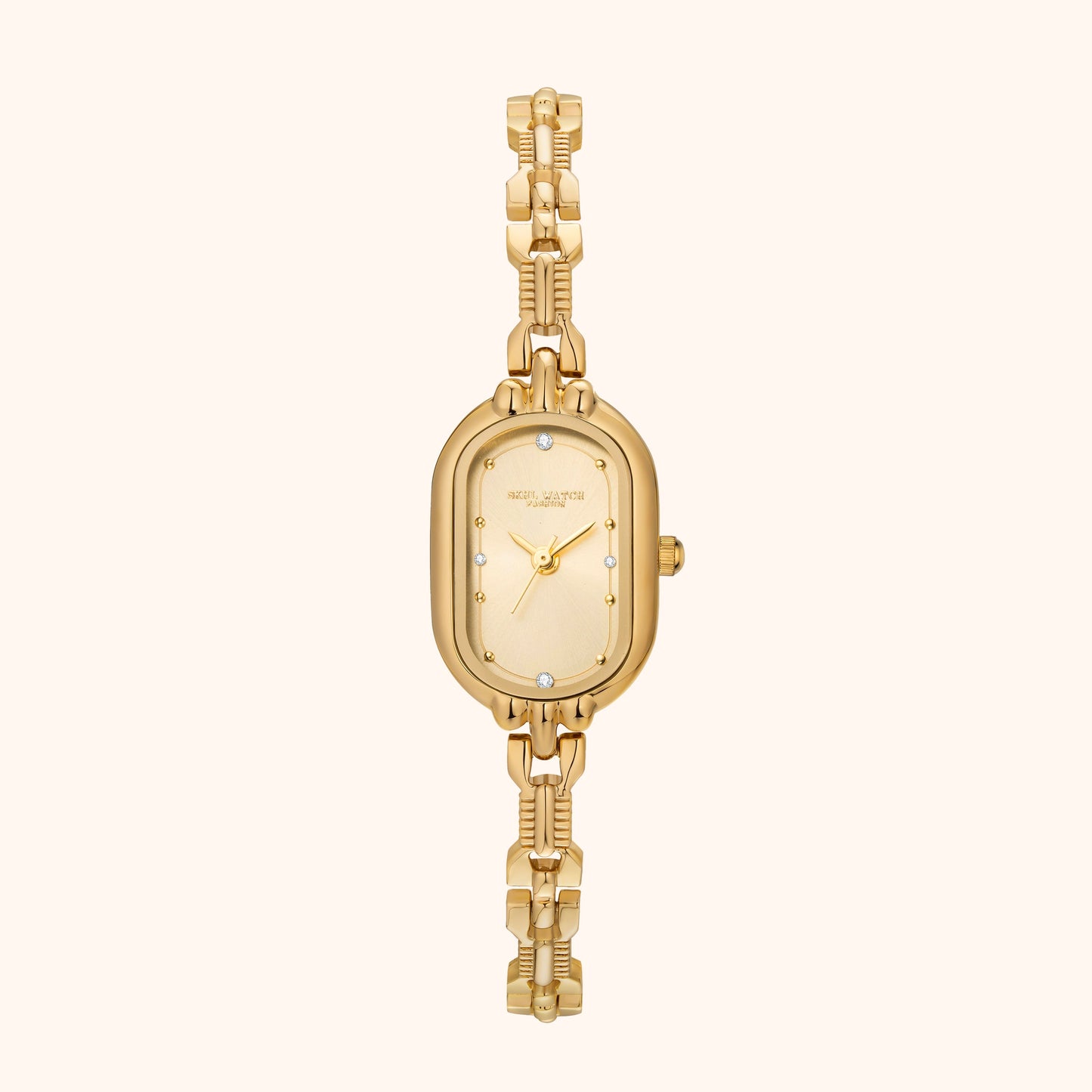 Luxe Dameshorloge Goud – Elegant Ovaal Design met Quartz Uurwerk