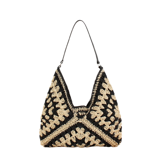 Handgemaakte Gehaakte Schoudertas – Ruime Boho Shopper voor Dagelijks Gebruik