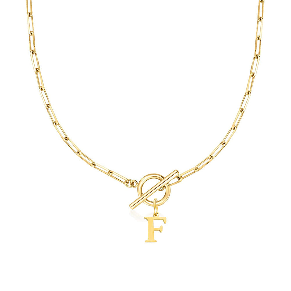 Ketting | Initial Letter | Paperclip Chain | Goud | Trendy