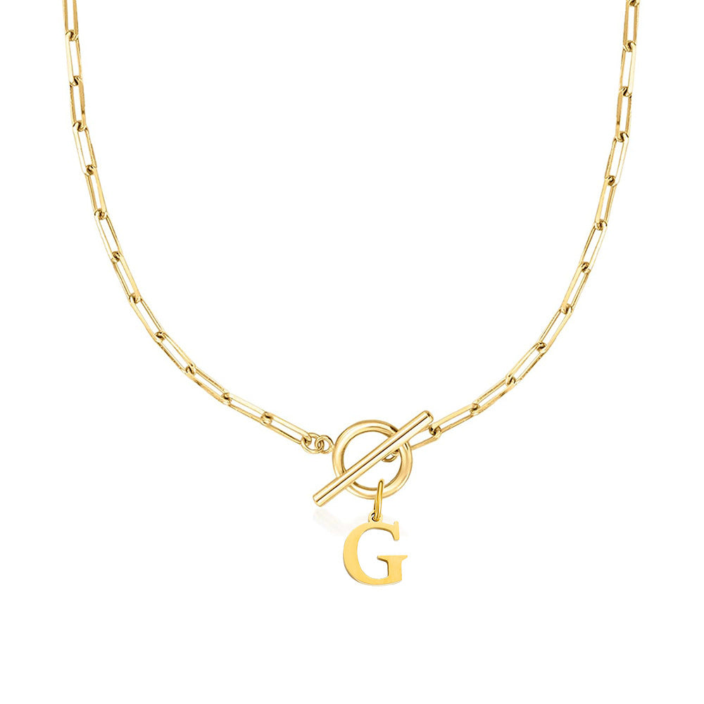 Ketting | Initial Letter | Paperclip Chain | Goud | Trendy
