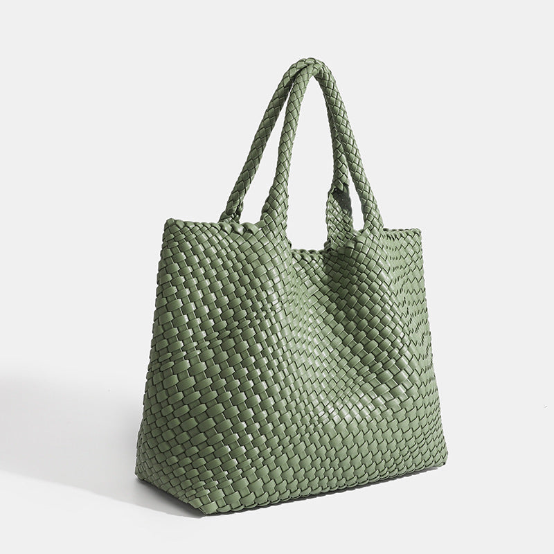 Geweven Dames Tote Bag – Luxe Handtas met Ruim Design