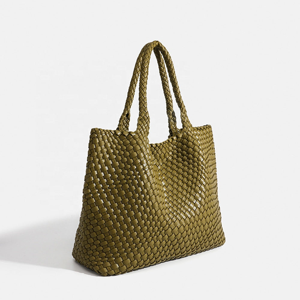 Geweven Dames Tote Bag – Luxe Handtas met Ruim Design