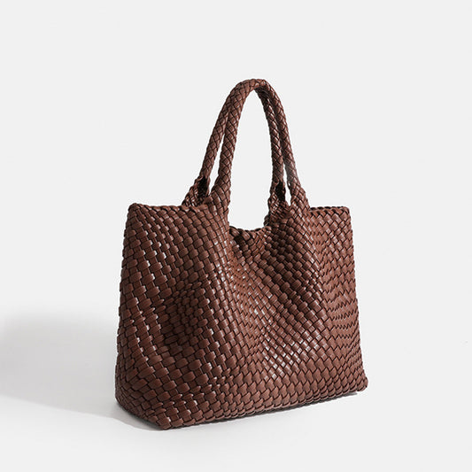 Geweven Dames Tote Bag – Luxe Handtas met Ruim Design