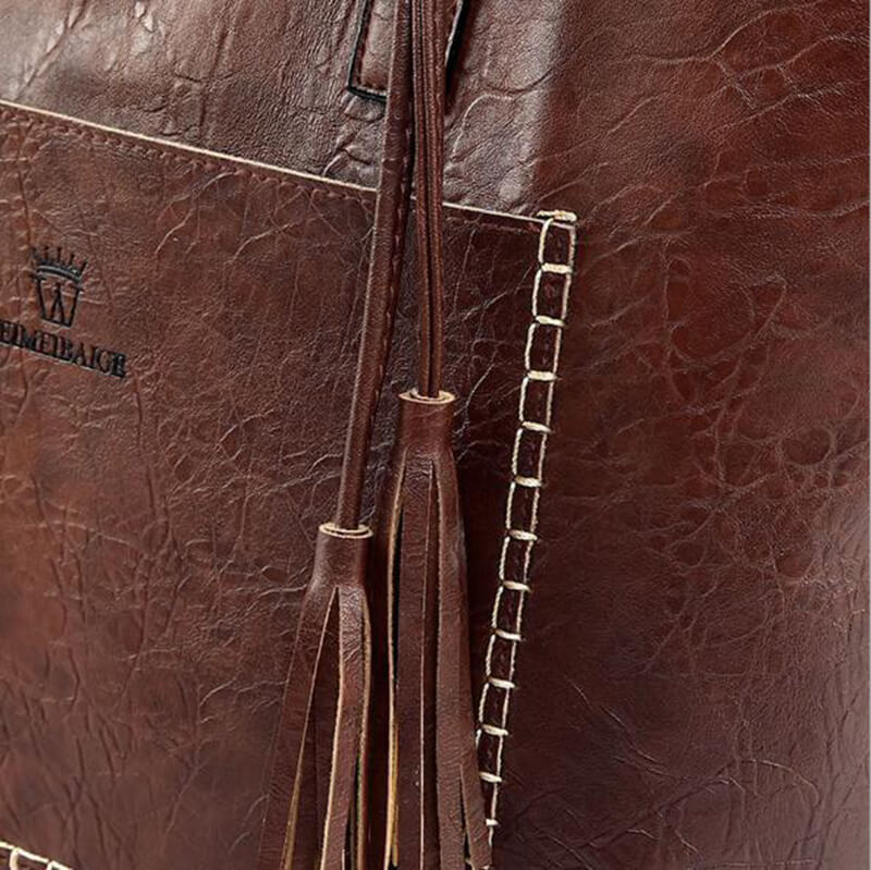 Ruime Vintage Leren Handtas – Perfect voor Werk & Dagelijks Gebruik