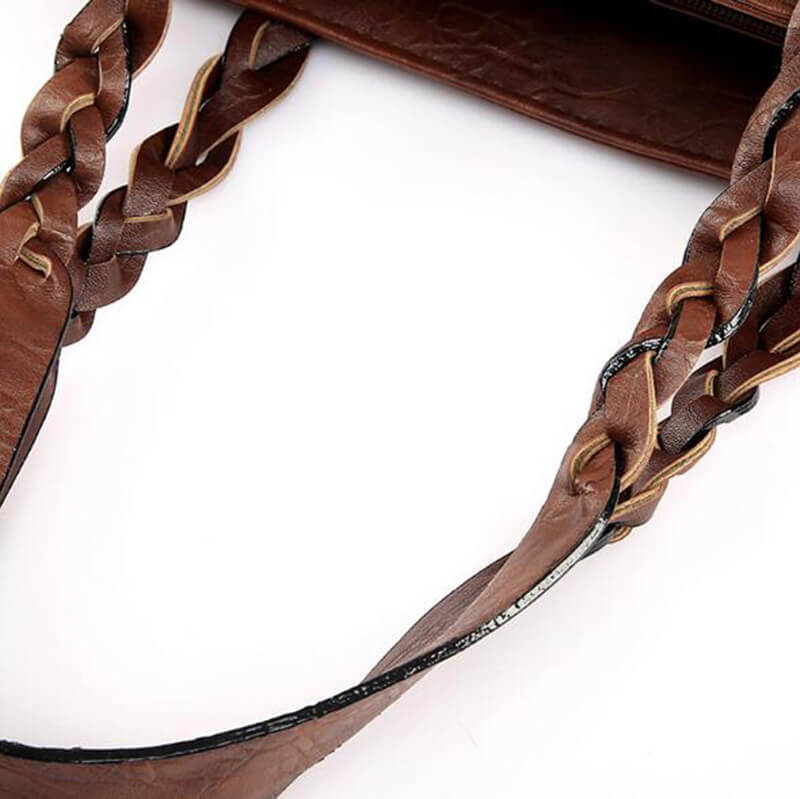 Ruime Vintage Leren Handtas – Perfect voor Werk & Dagelijks Gebruik