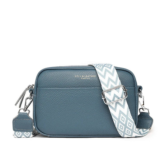 Trendy Crossbody Tas met Grafische Schouderband
