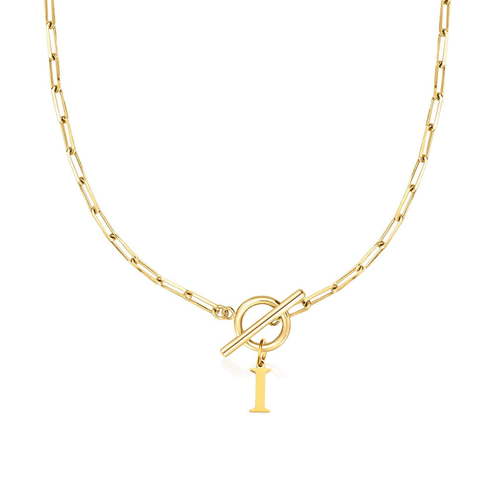 Ketting | Initial Letter | Paperclip Chain | Goud | Trendy
