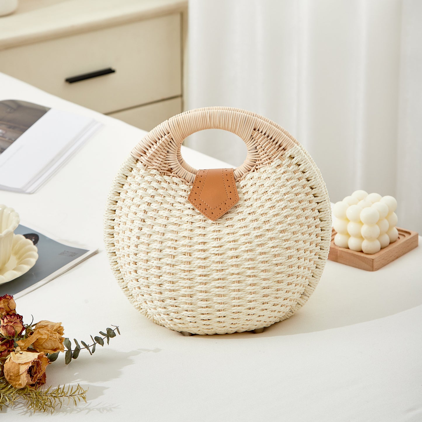 Handgeweven Schelptas – Luxe Strandtas Voor Dames