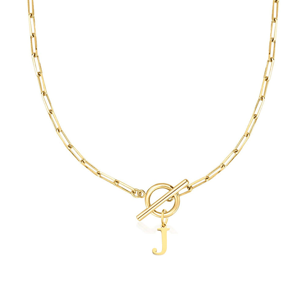 Ketting | Initial Letter | Paperclip Chain | Goud | Trendy