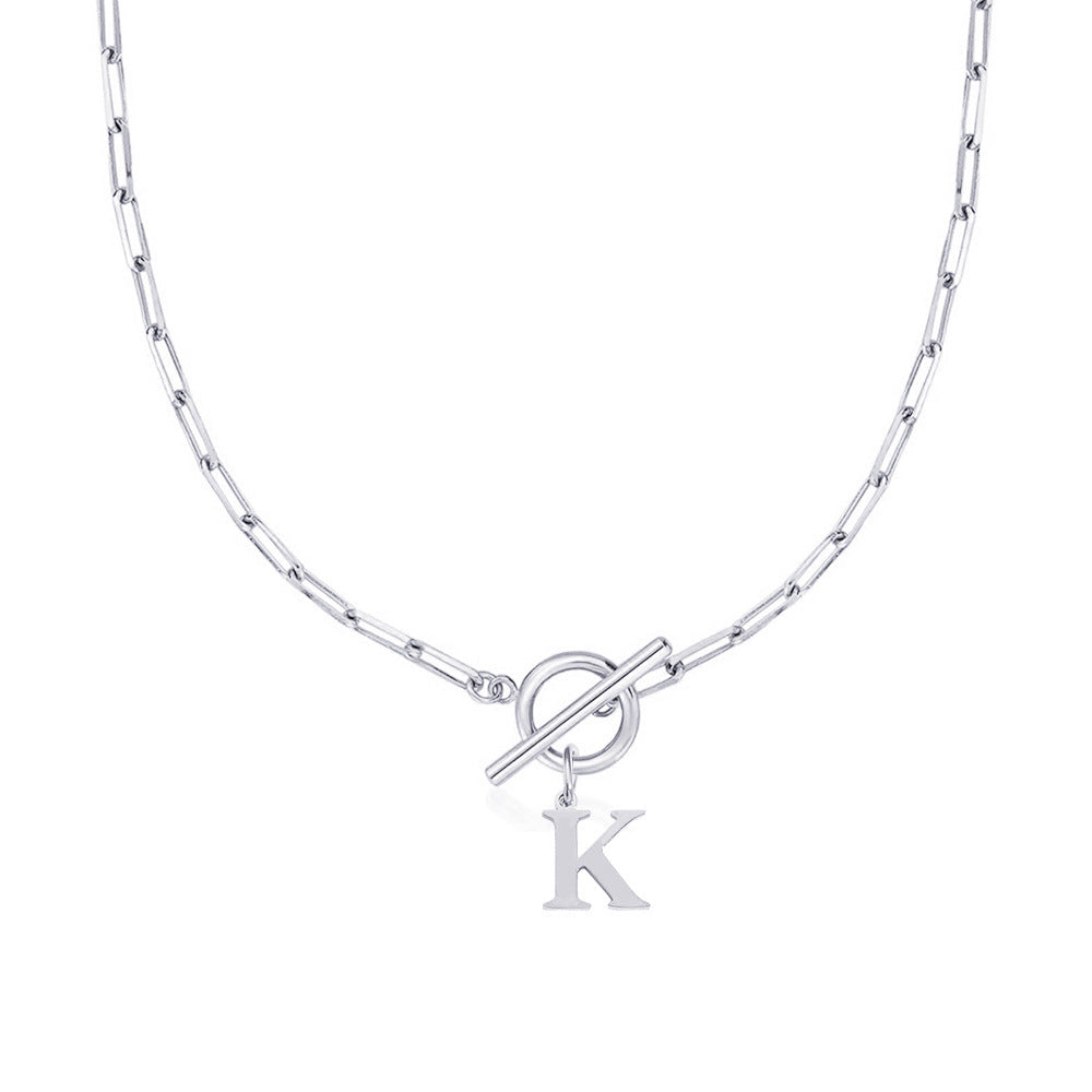 Ketting | Initial Letter | Paperclip Chain | Goud | Trendy