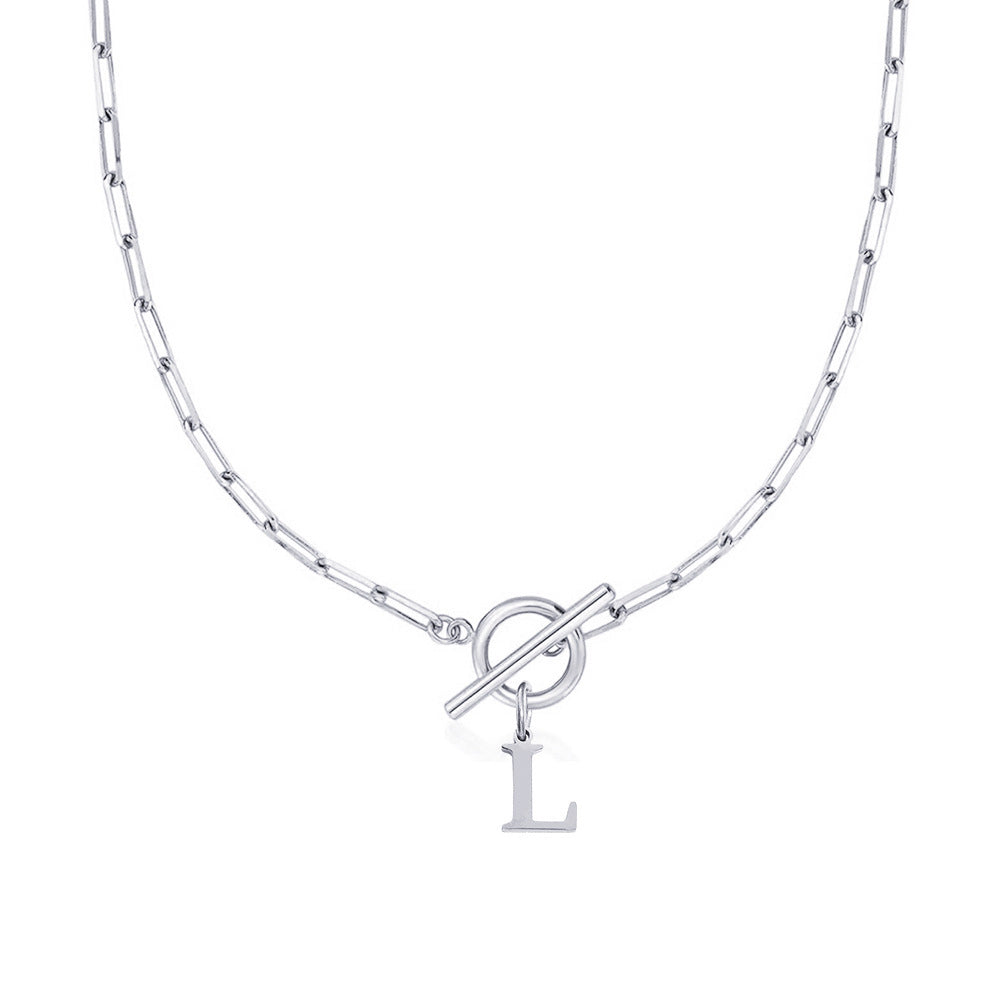 Ketting | Initial Letter | Paperclip Chain | Goud | Trendy