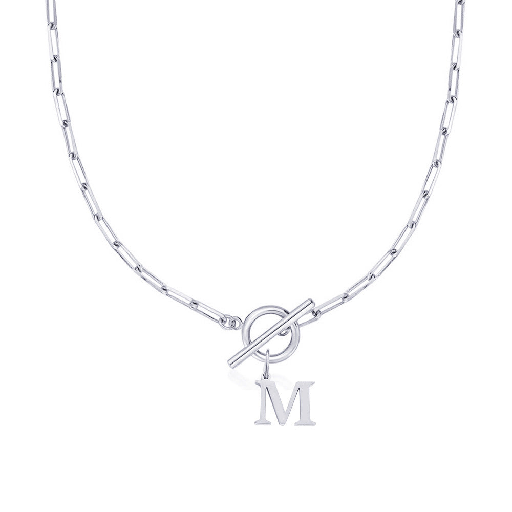 Ketting | Initial Letter | Paperclip Chain | Goud | Trendy