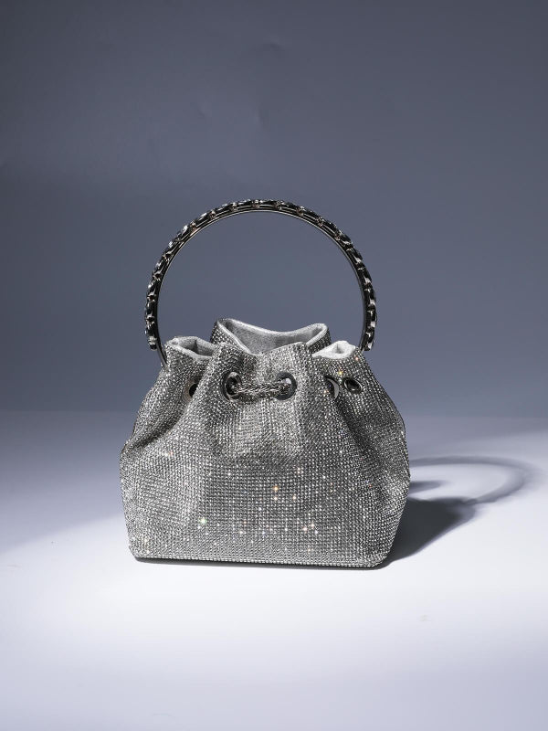 Luxe Glittertas met Ronde Handgreep