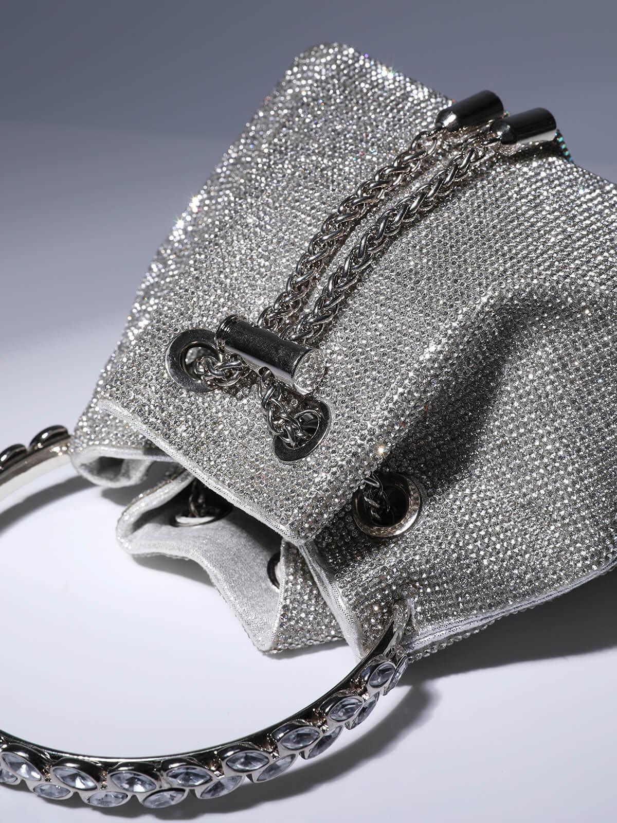 Luxe Glittertas met Ronde Handgreep