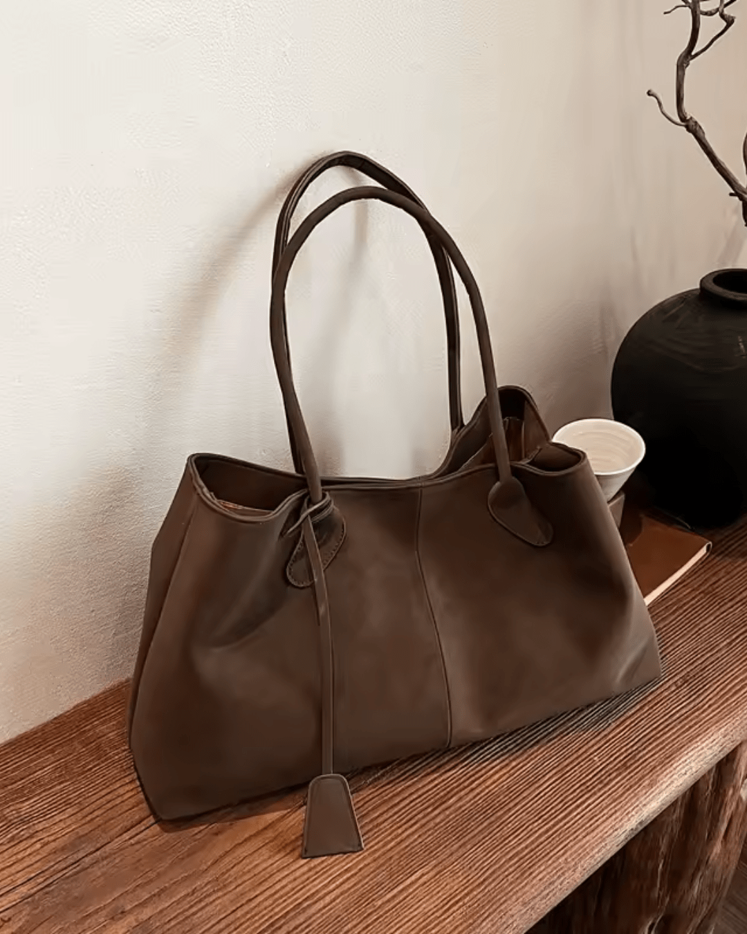 Luxe Dames Tote Bag - Ruime Vegan Leren Shopper