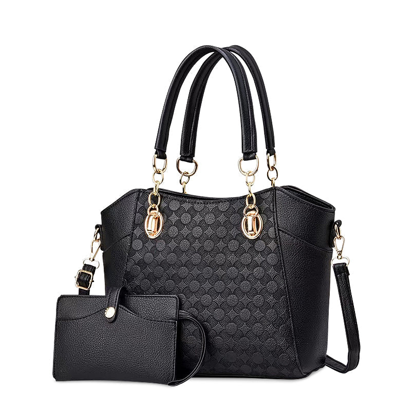 Elegante dames handtas in bruin leer met schouderriem