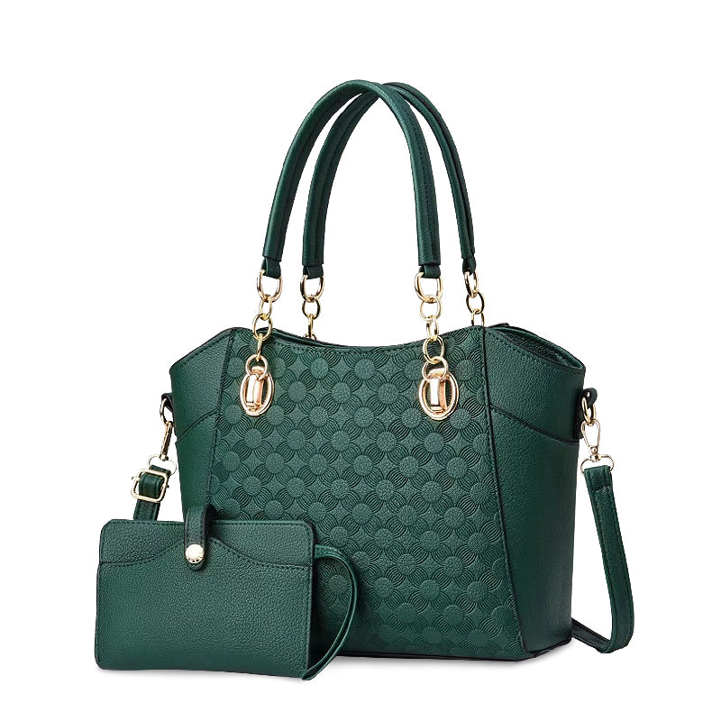 Elegante dames handtas in bruin leer met schouderriem