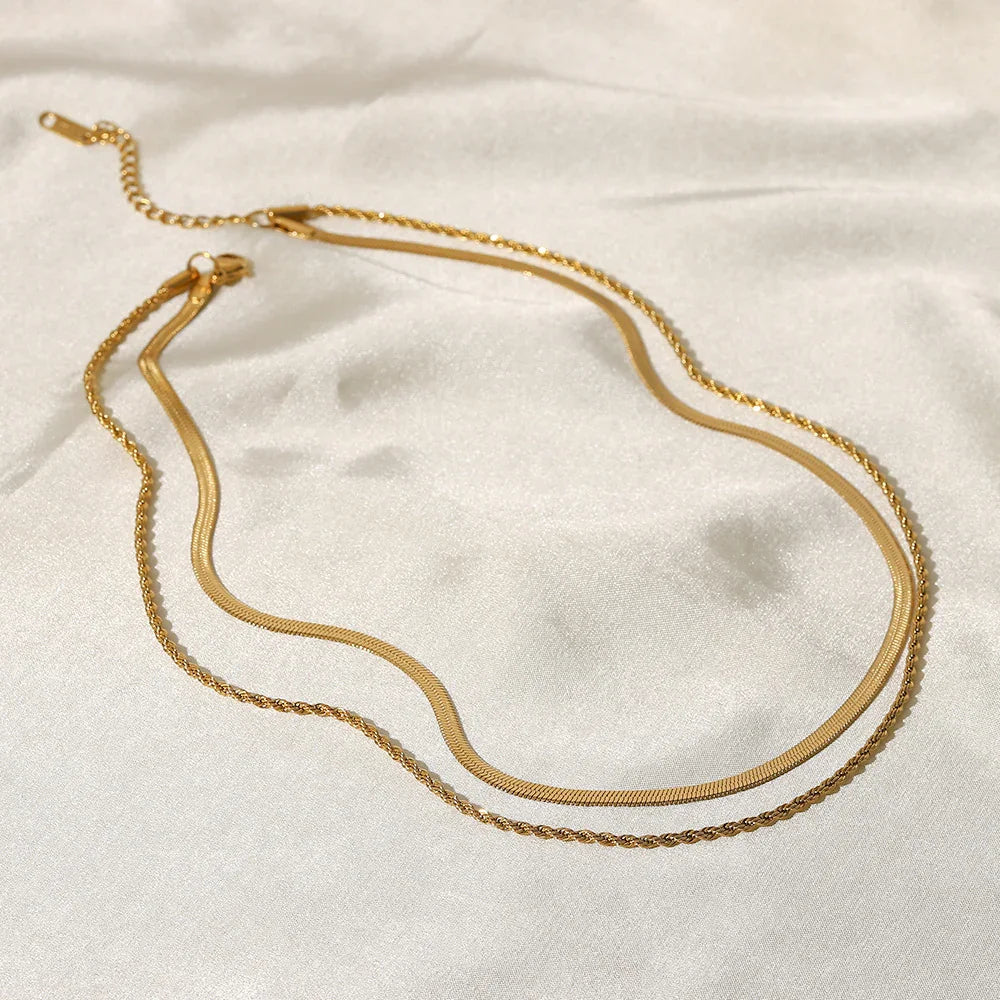 Gelaagde Goud Vergulde Ketting