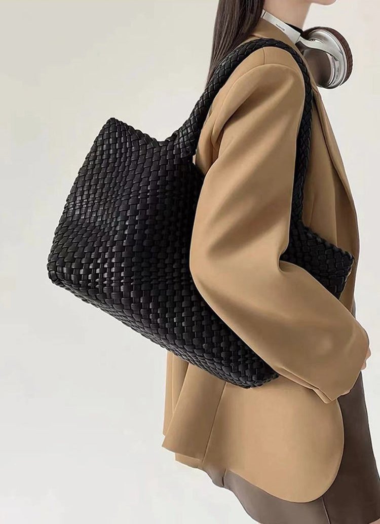 Geweven Dames Tote Bag – Luxe Handtas met Ruim Design