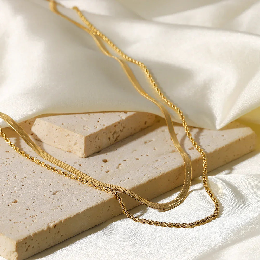Gelaagde Goud Vergulde Ketting