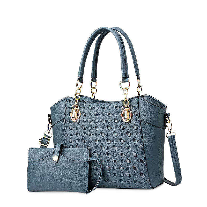 Elegante dames handtas in bruin leer met schouderriem