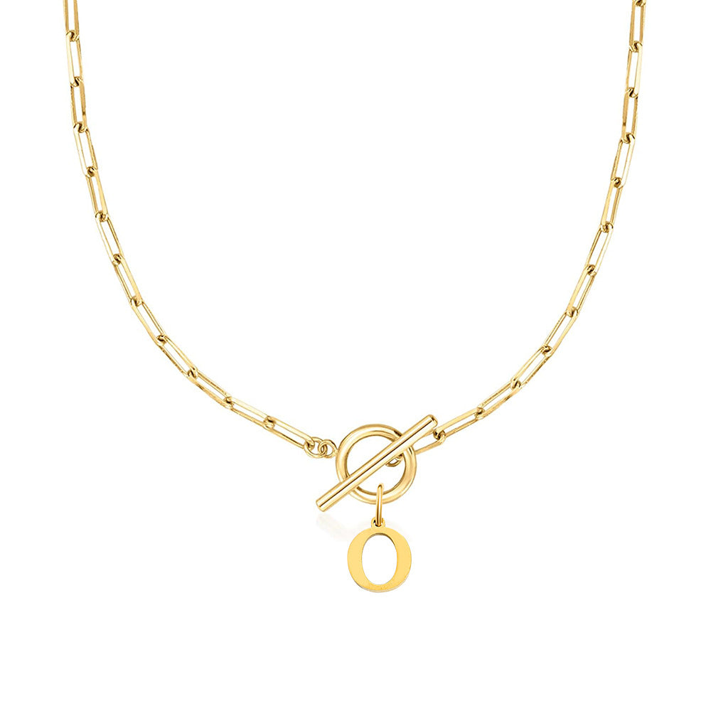 Ketting | Initial Letter | Paperclip Chain | Goud | Trendy