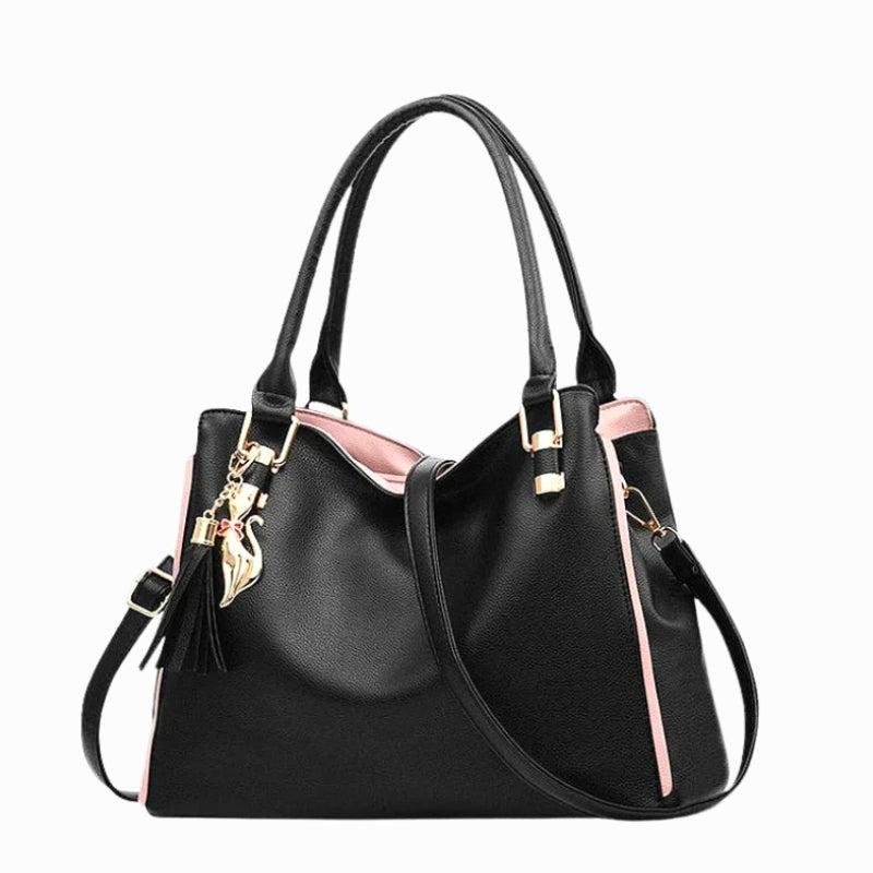 Navy Handtas met Gouden Accenten