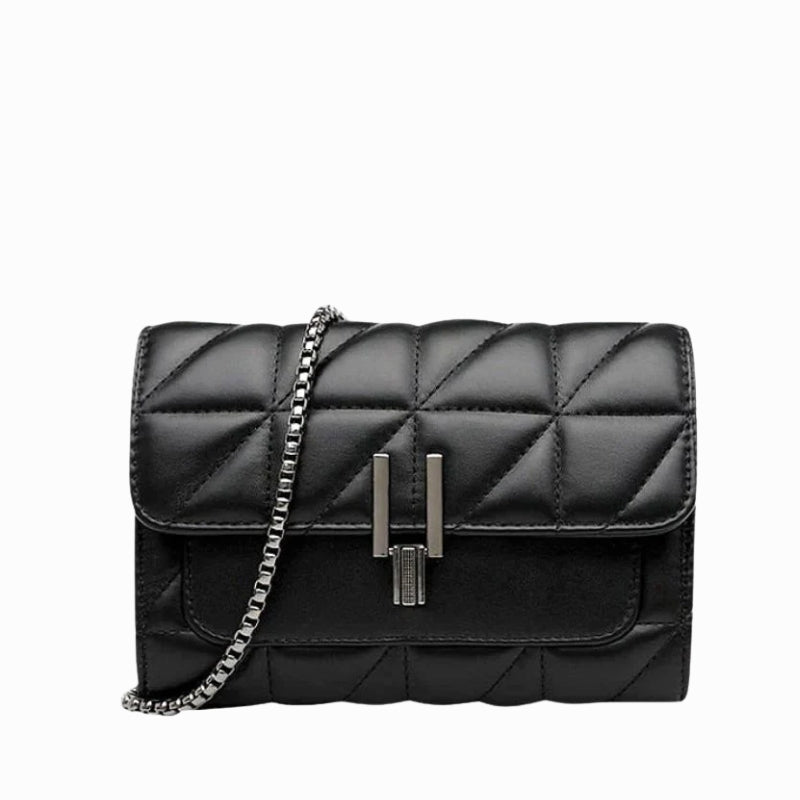 Midnight Luxe – Verfijnde Crossbody met Kettingdetail