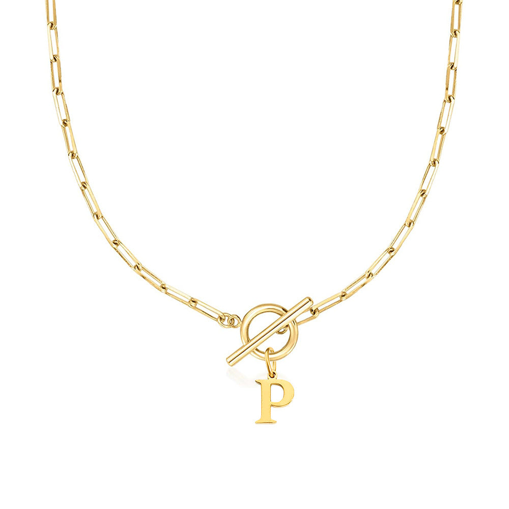 Ketting | Initial Letter | Paperclip Chain | Goud | Trendy