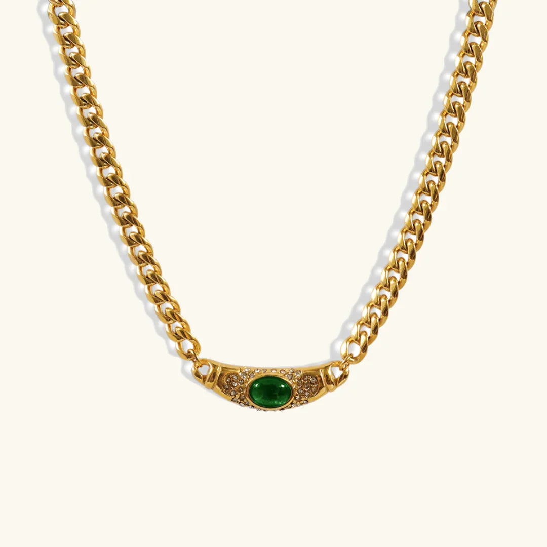 18-karaats geelgoud / Emerald