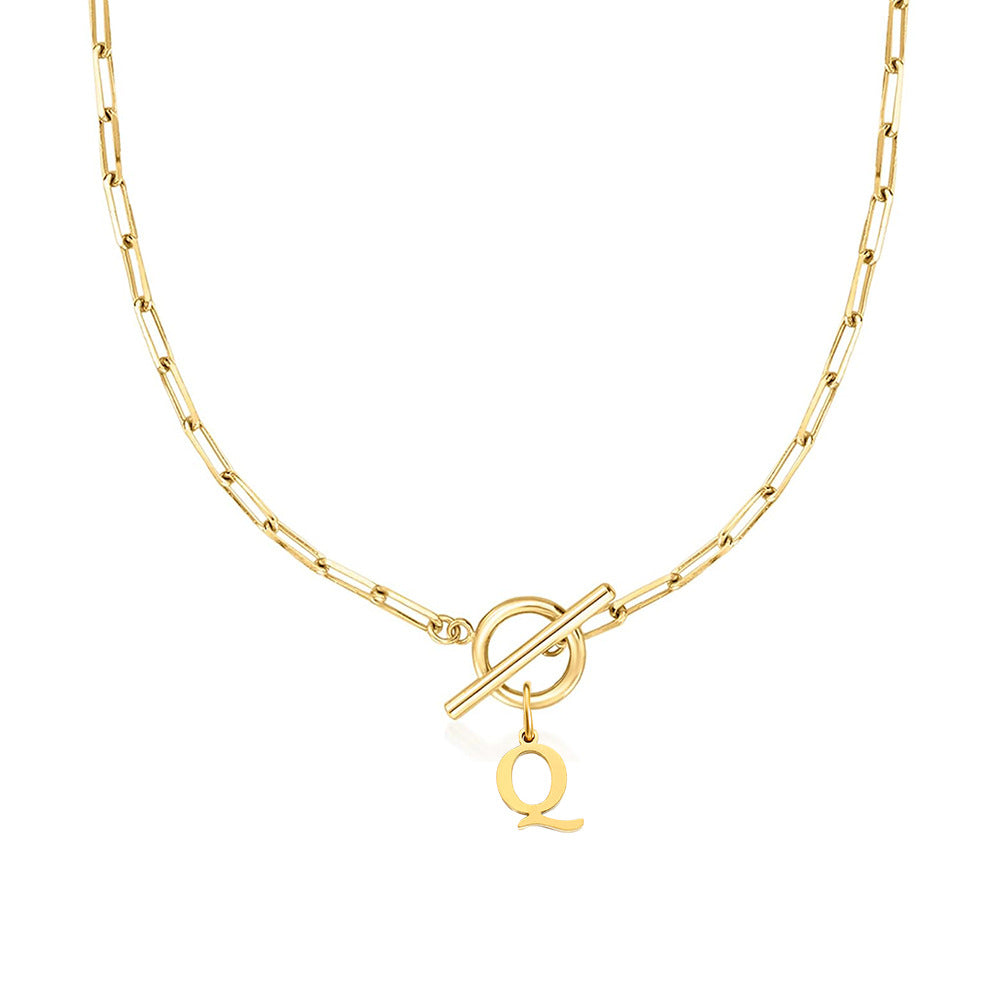 Ketting | Initial Letter | Paperclip Chain | Goud | Trendy