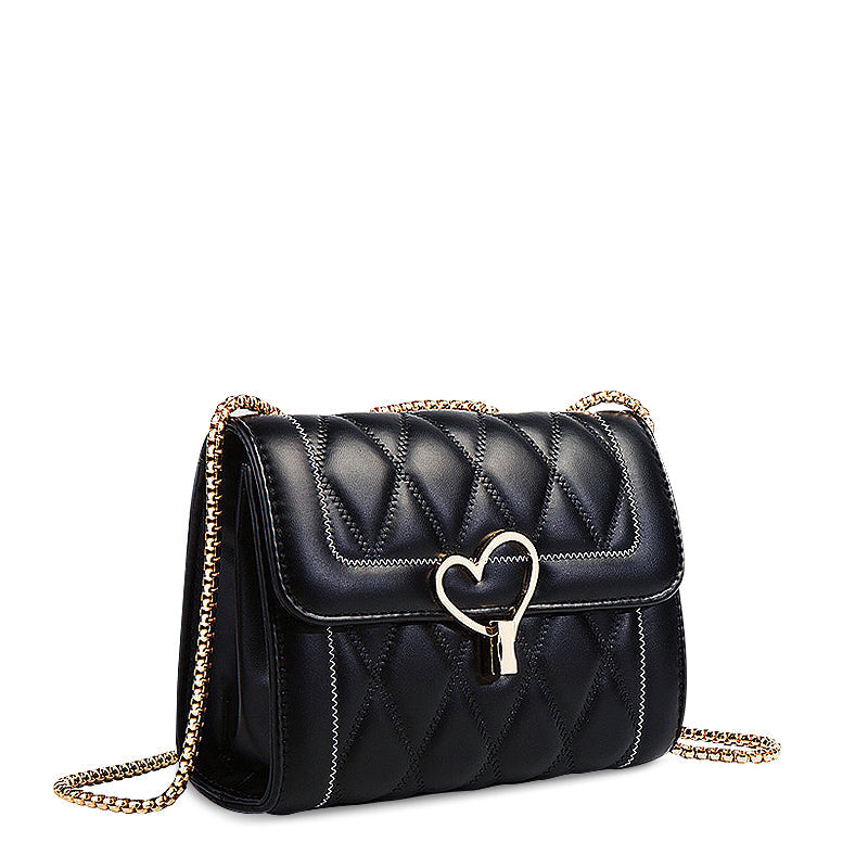 Trendy Crossbody Handtas met Hart Detail – Compact & Chic
