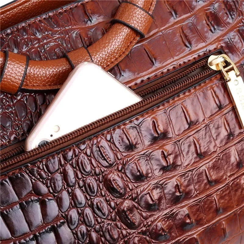 Dames Handtas | Croco Design | Luxe & Ruim