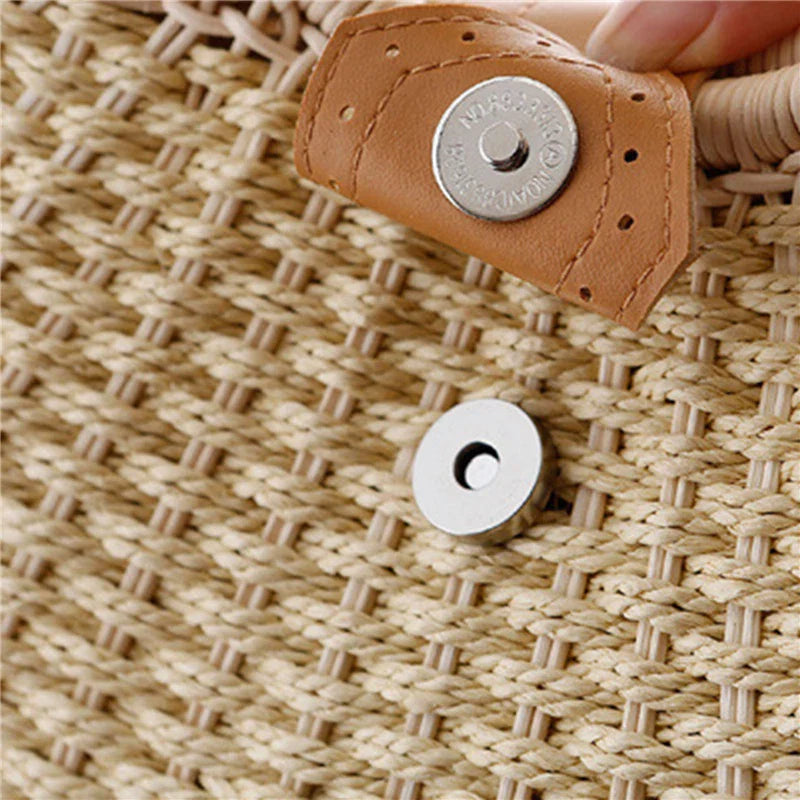 Handgeweven Schelptas – Luxe Strandtas Voor Dames