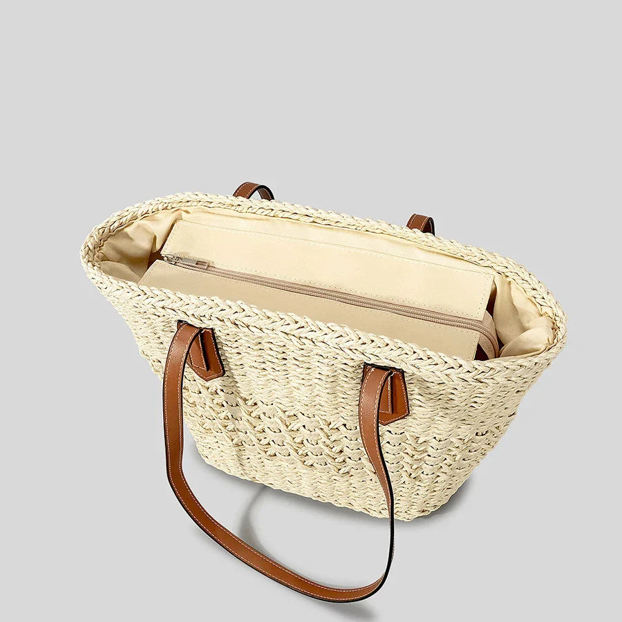 Dames Strandtas | Geweven Design | Lichtgewicht & Ruim