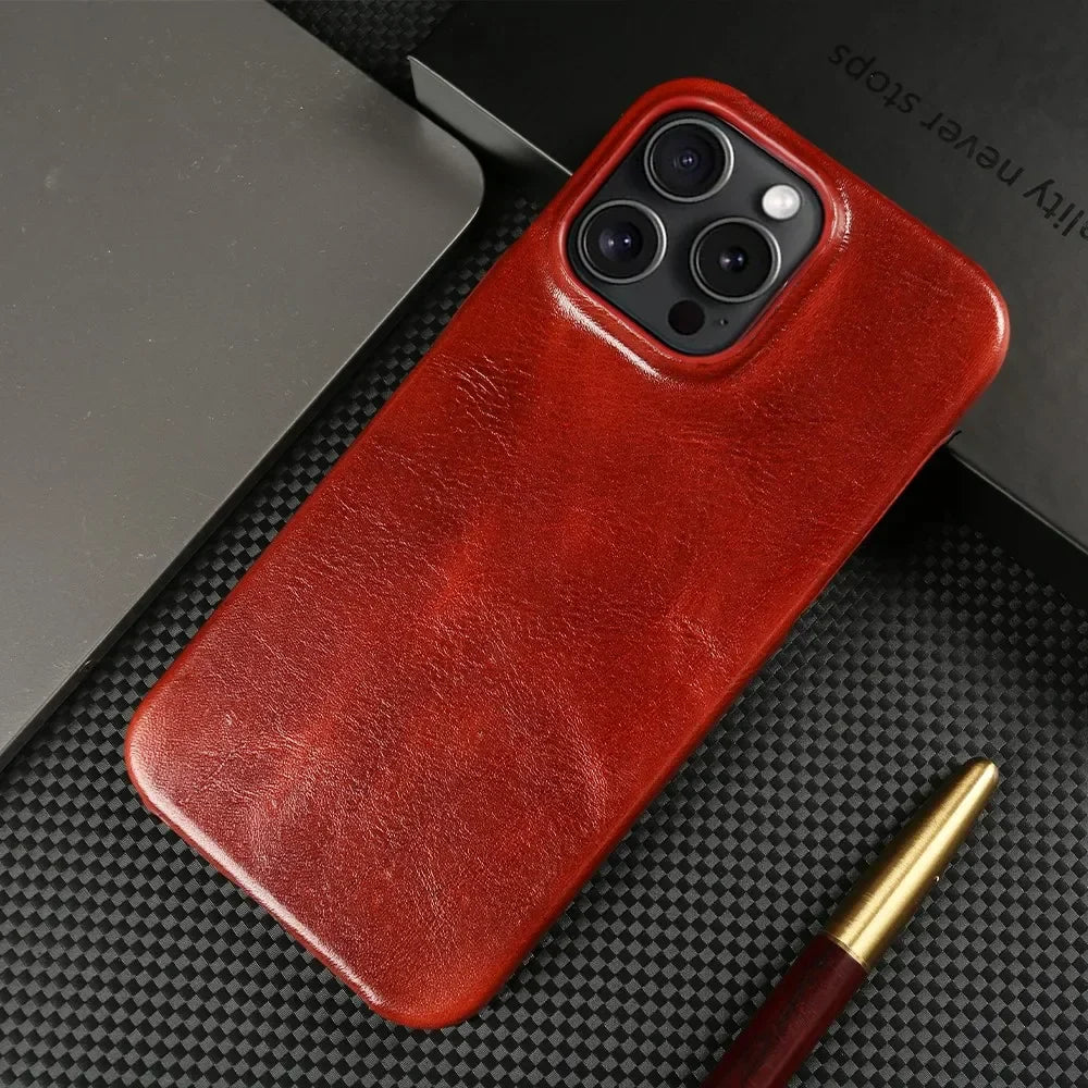 Premium Leren Iphone Case – Duurzaam, Stijlvol & Beschermend