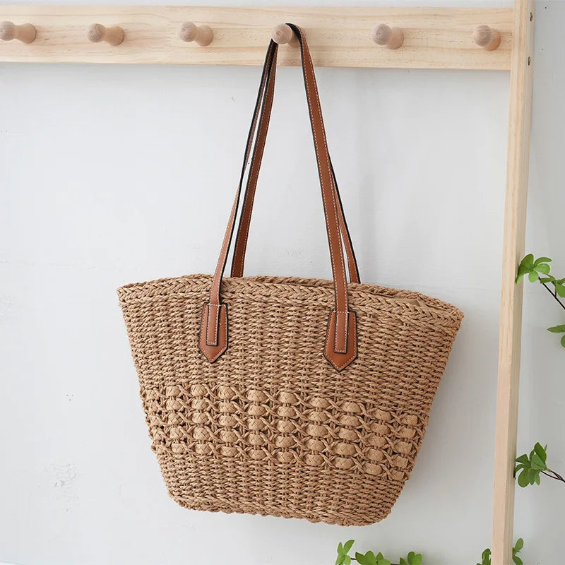 Dames Strandtas | Geweven Design | Lichtgewicht & Ruim