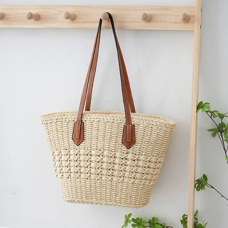 Dames Strandtas | Geweven Design | Lichtgewicht & Ruim