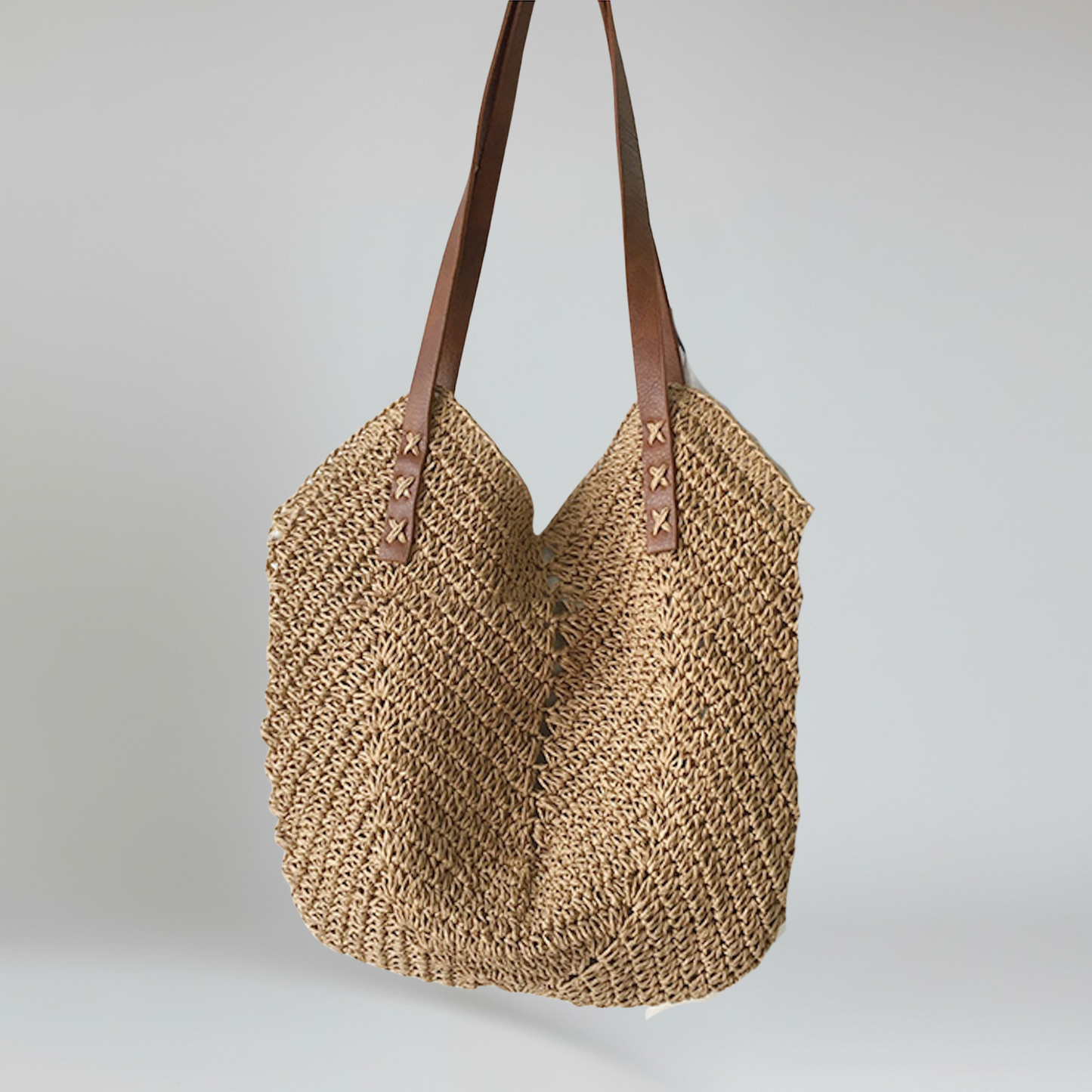 Straw Tote Bag Dames – Geweven Zomertas voor Strand en Vakantie