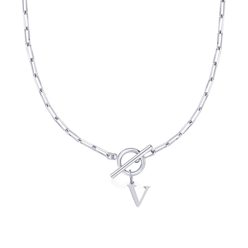 Ketting | Initial Letter | Paperclip Chain | Goud | Trendy