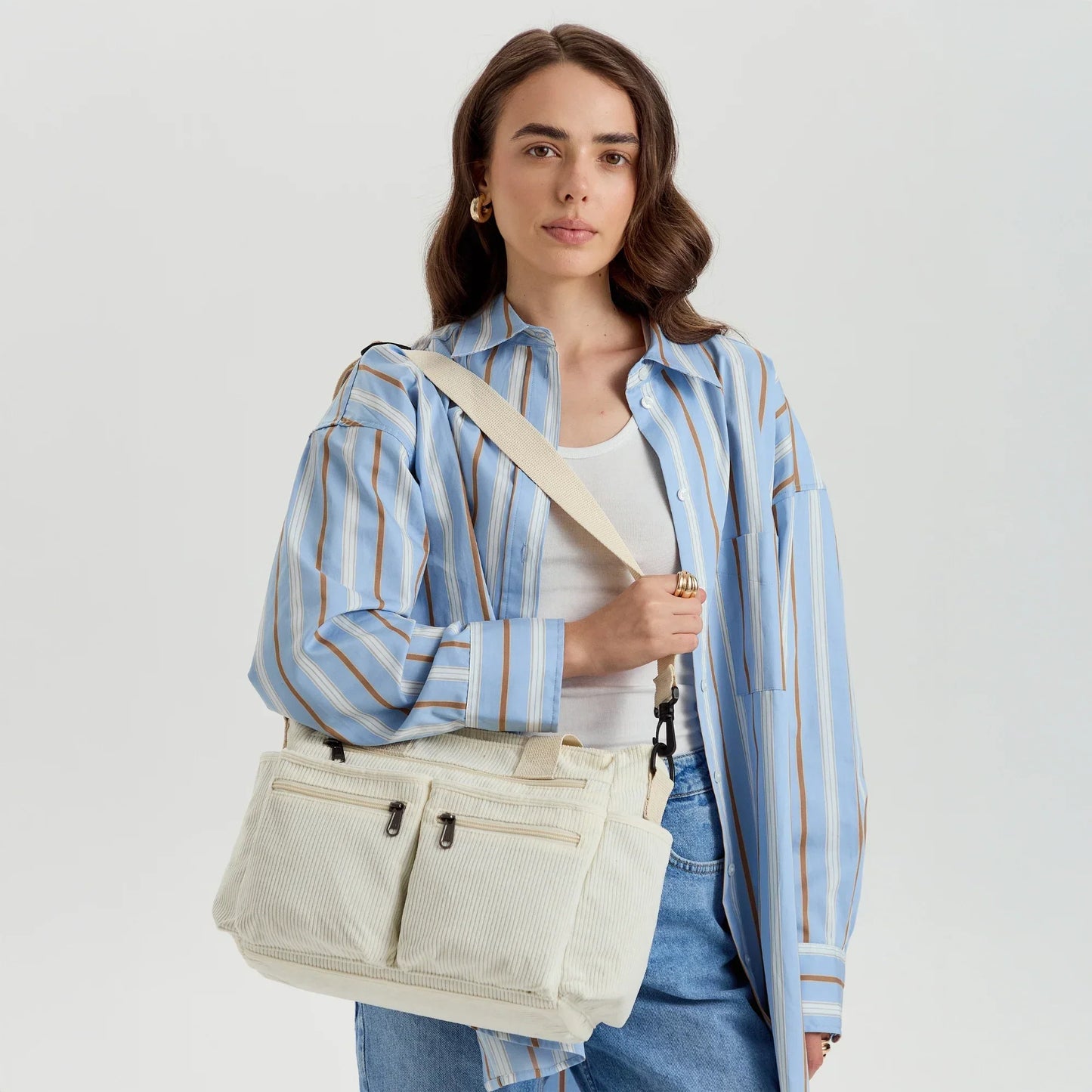 Crossbody Tas Dames | Corduroy | Ruim & Praktisch Design