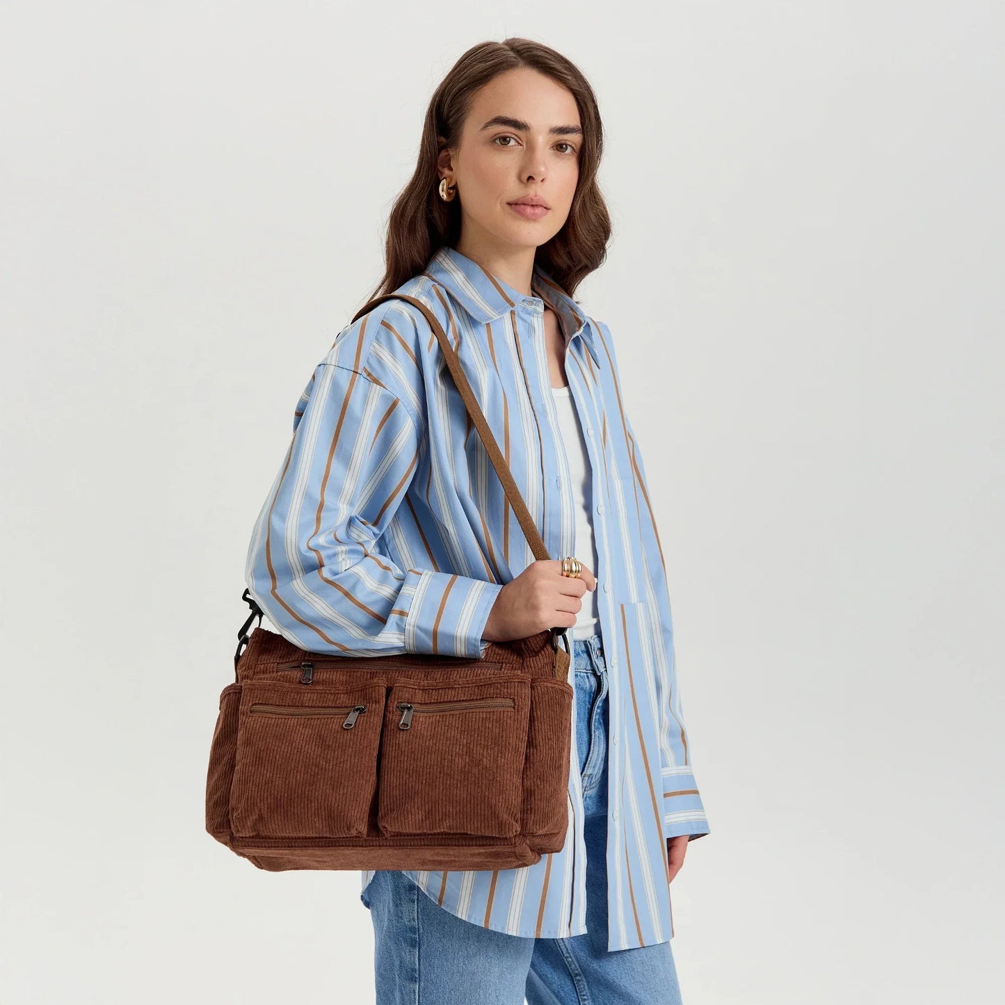 Crossbody Tas Dames | Corduroy | Ruim & Praktisch Design