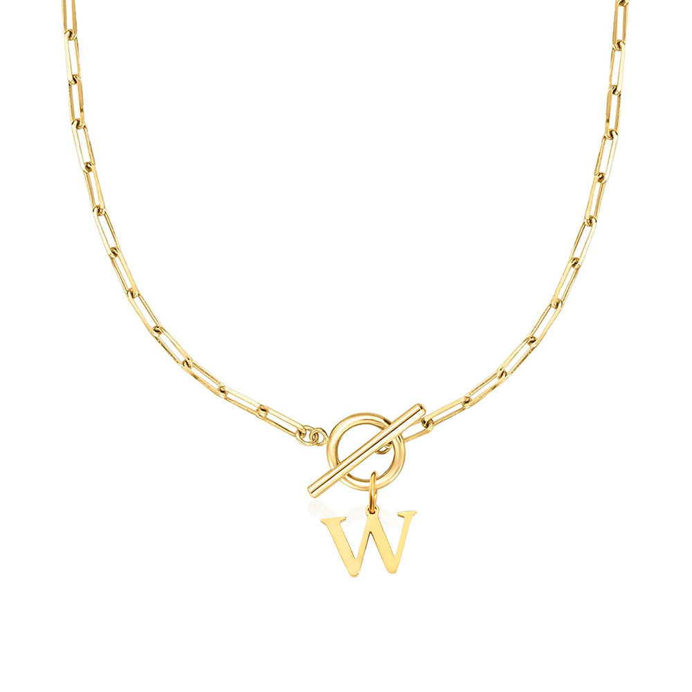 Ketting | Initial Letter | Paperclip Chain | Goud | Trendy