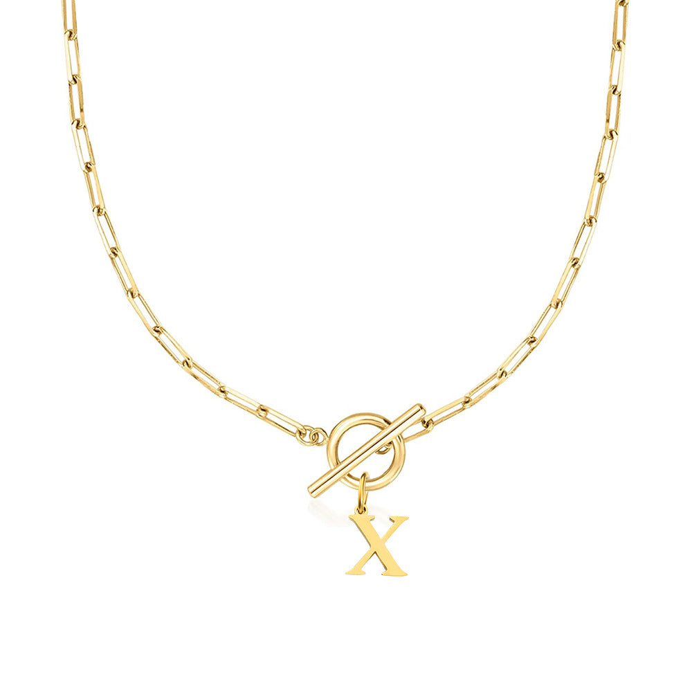Ketting | Initial Letter | Paperclip Chain | Goud | Trendy