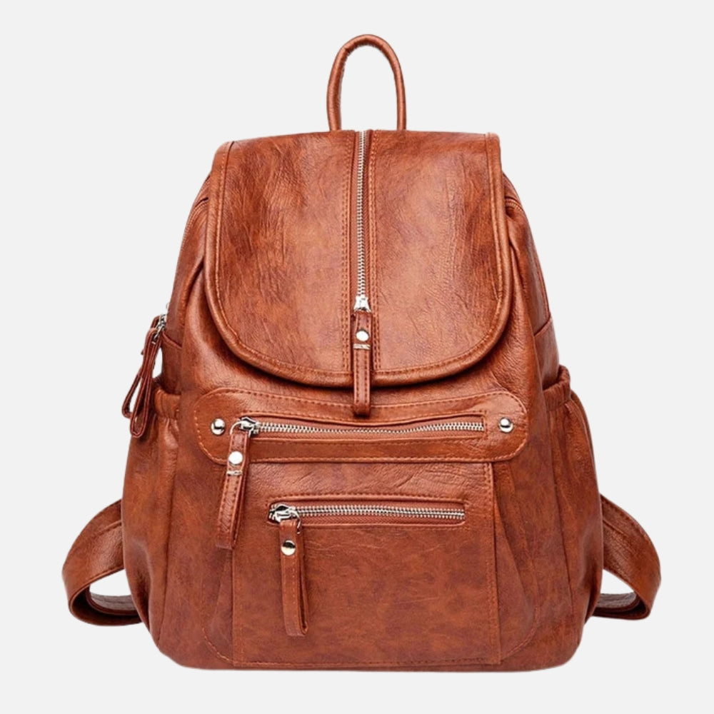 Vintage Dames Rugzak van PU-Leer – Elegant, Ruim & Praktisch