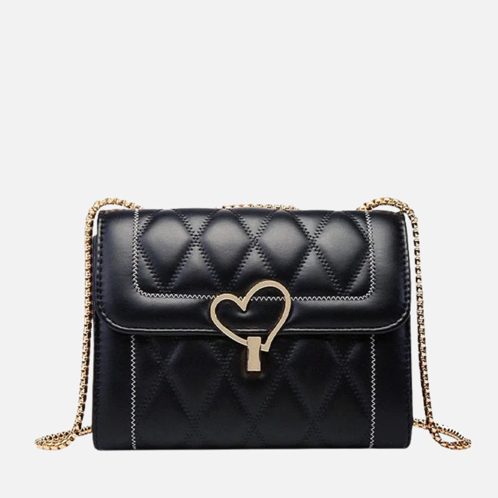Trendy Crossbody Handtas met Hart Detail – Compact & Chic