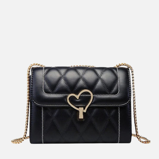 Trendy Crossbody Handtas met Hart Detail – Compact & Chic