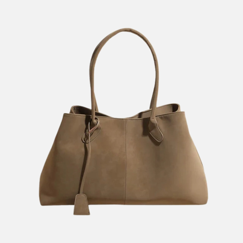 Vegan Suède Handtas Dames – Luxe Schoudertas met Ruim Design