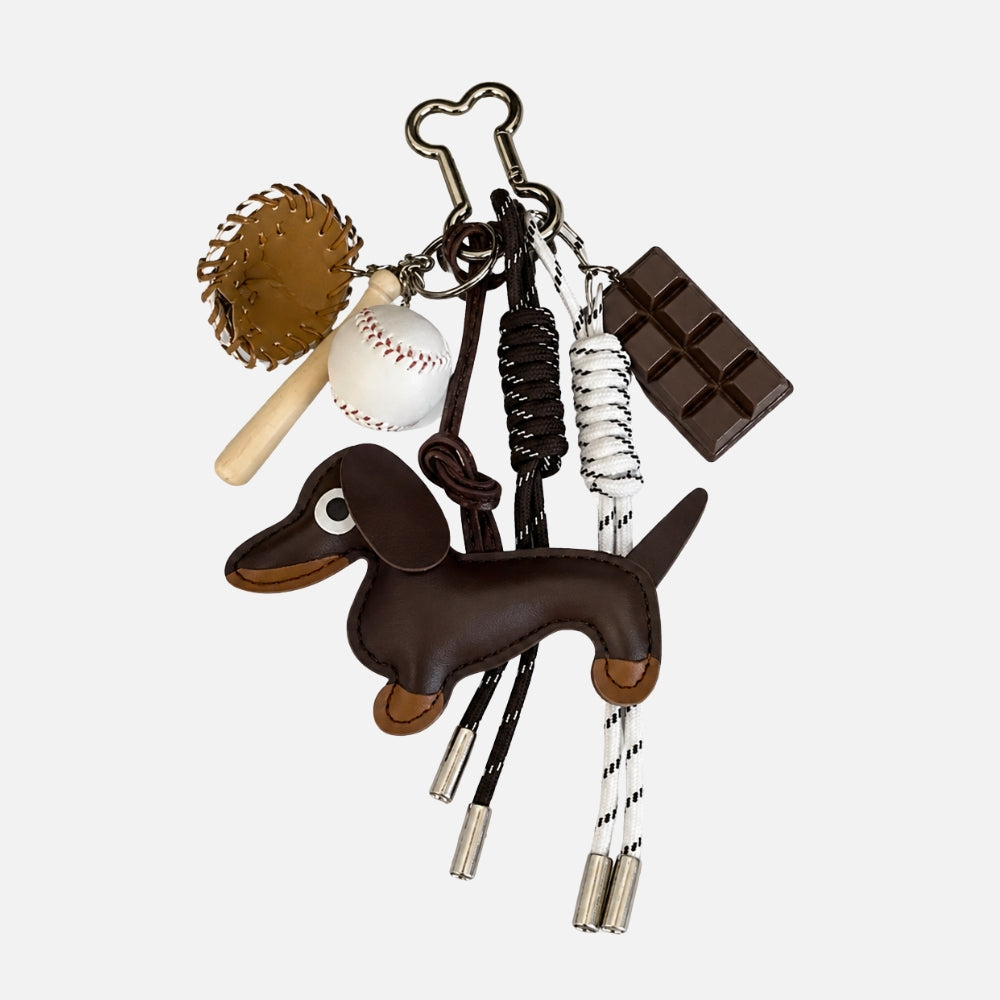Dachshund Bag Charm – Speelse Tasbedel Dames